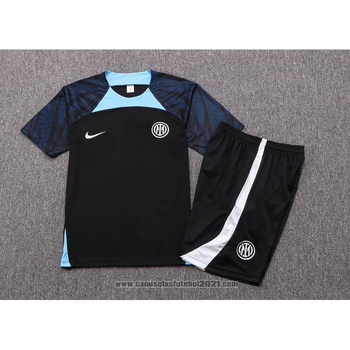 Fato de Treino Inter de Milao Manga Curta 2022-2023 Preto - Calcas Curta